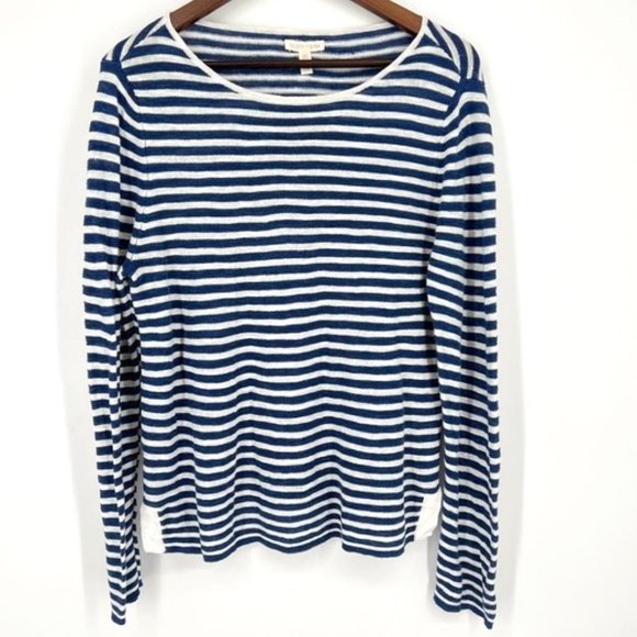 Eileen Fisher Tops - Eileen Fisher Womens Striped Linen Pullover Top